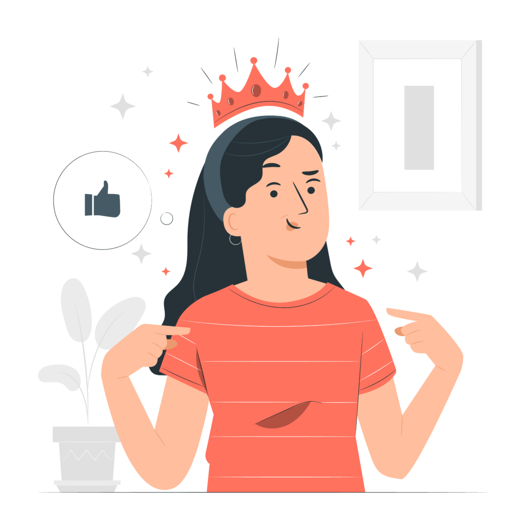 Illustration of a woman feeling empowered